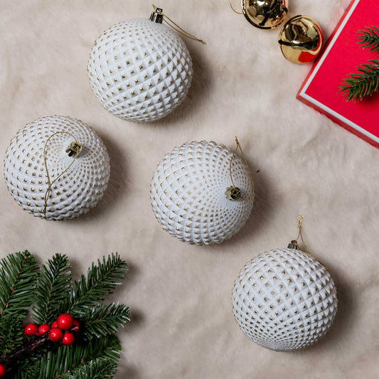 White Diamond Ornament (4 Pack)